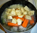 chicken nilaga - add carrots and potatoes